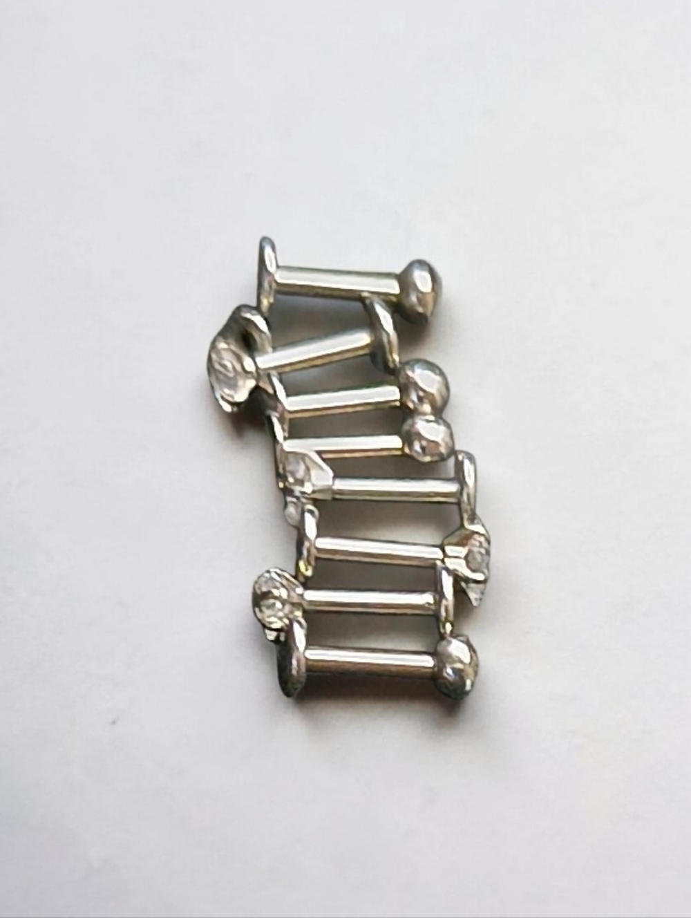 16G Stainless Steel Labret Monroe Stud Lot 6mm Bar Variety Pack Ball Spike Tops